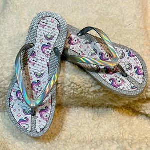 unicorn flip flops